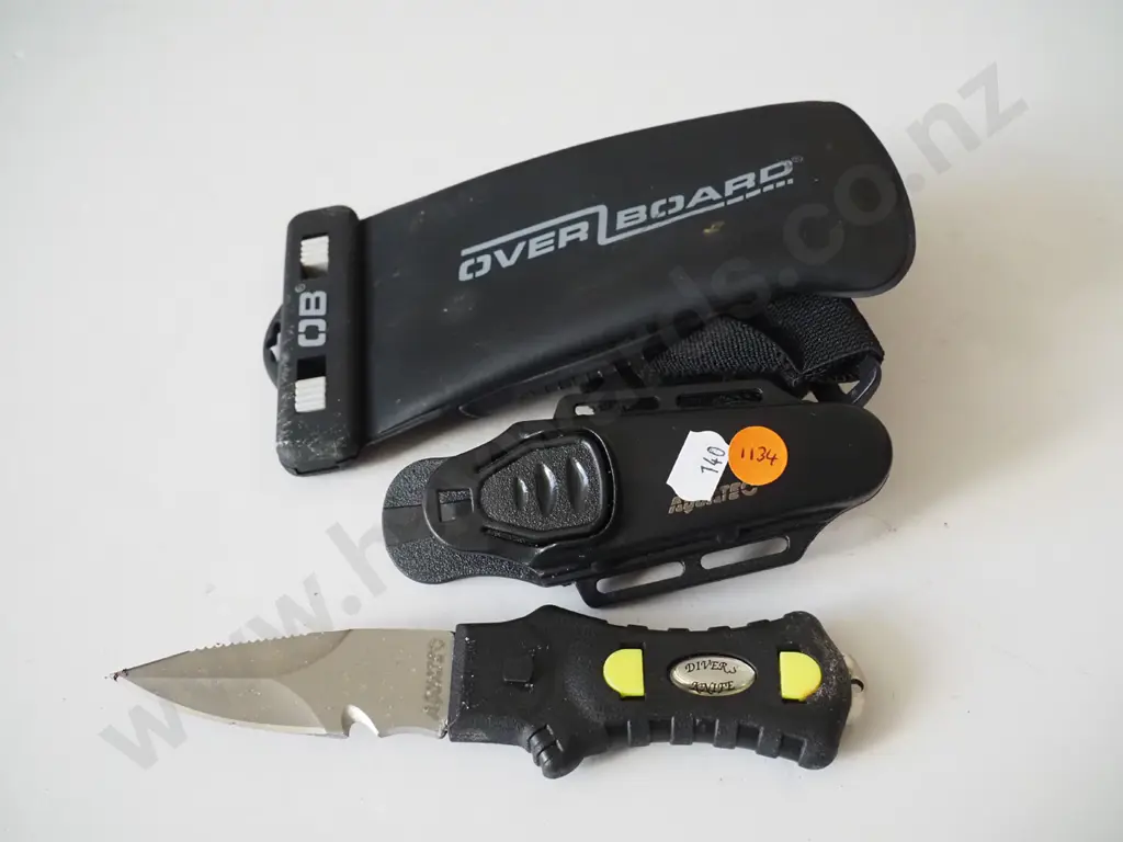 Over Board water proof arm band, Aquatec dive knife Image 1++