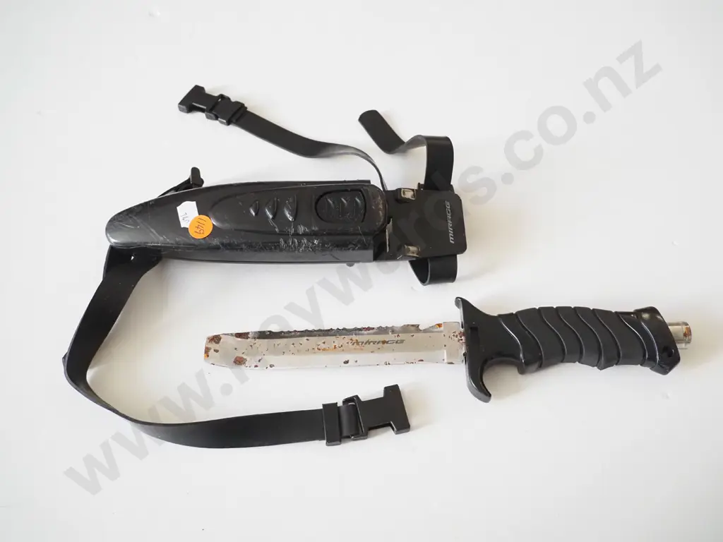 Mirage paua knife & dive sheath Image 1++