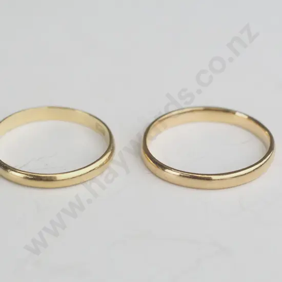 18ct Gold Rings x 2