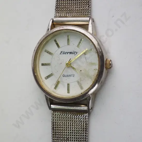 Silvery/Gold Quartz watch - white round face