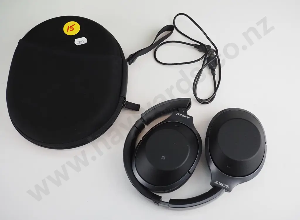 Sony Headphones in Black Case  Image 1++