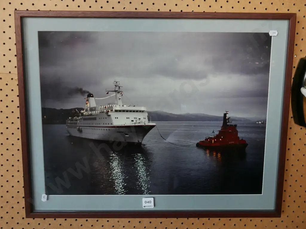 framed photo print - tug boat and cruise ship Image 1++