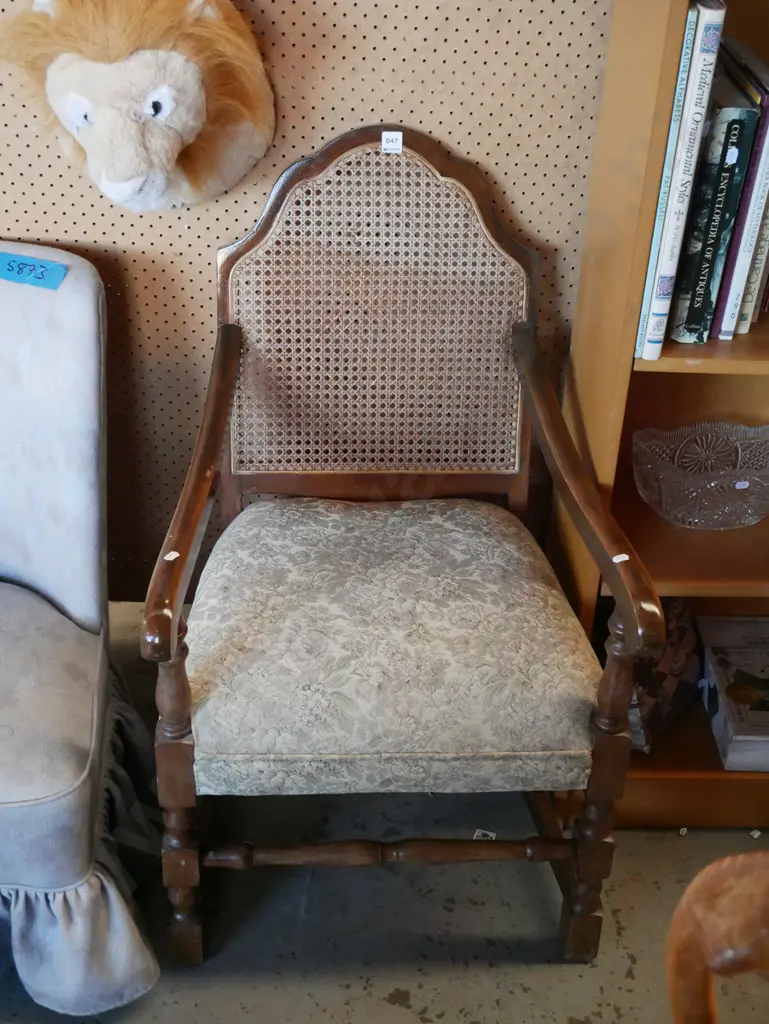 mahogany and bergere armchair Image 1++