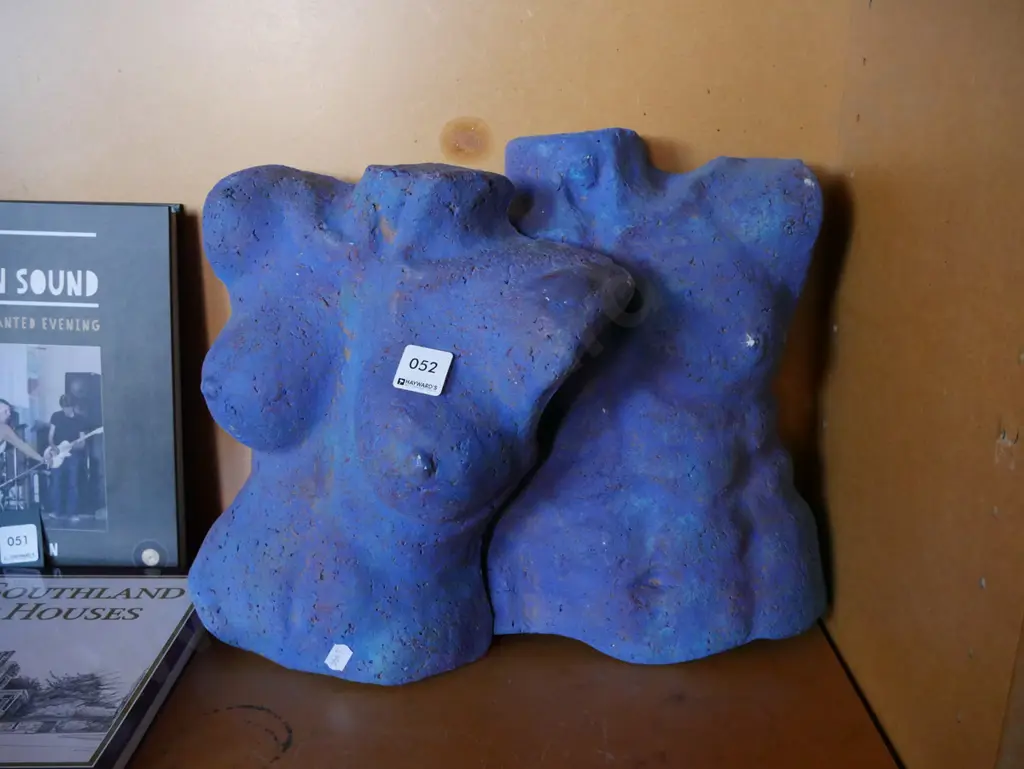 1x male,1x female nude terracotta torsos Image 1++