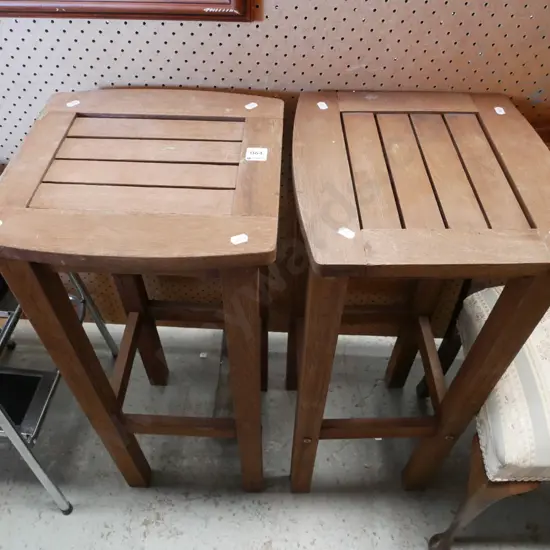 2x hardwood stools
