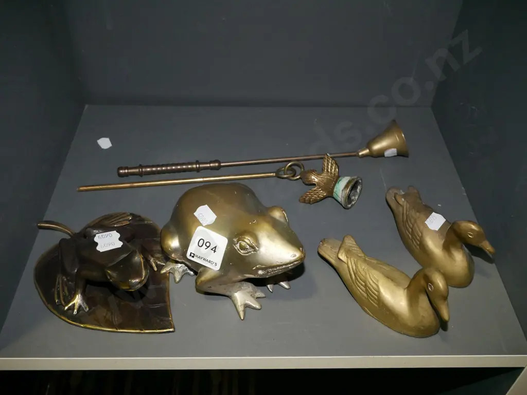 brass frogs, ducks and candle snuffers Image 1++