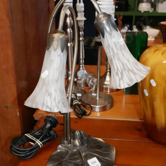 reproduction twin bulb lily pad lamp H-400