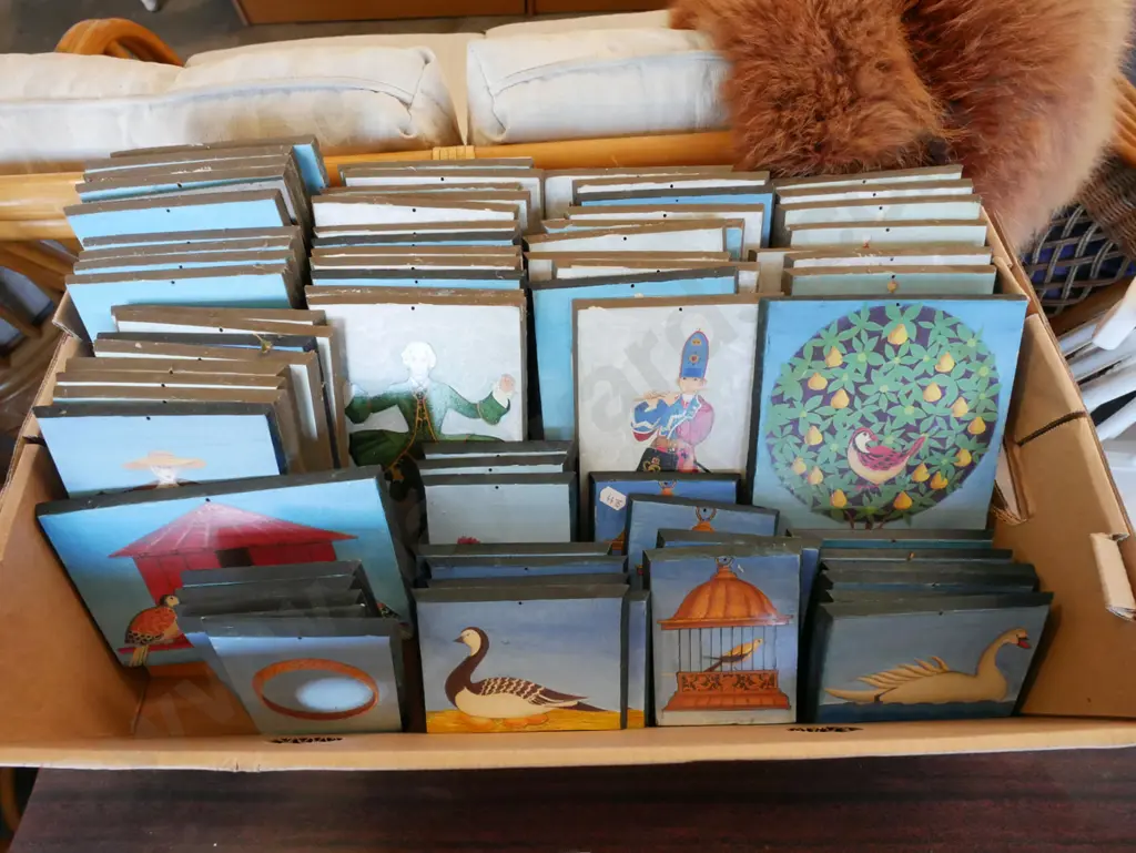 various 12 Days of Christmas prints on board - may have some missing Image 1++