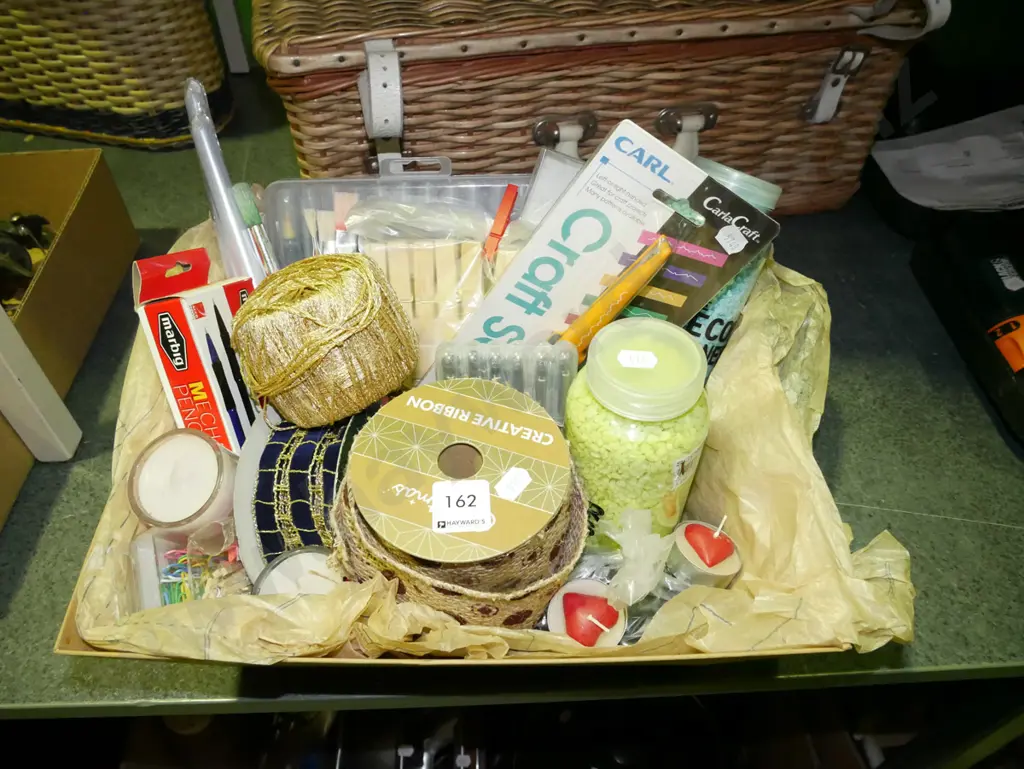 craft supplies; deco stones, candles, paint brushes etc Image 1++