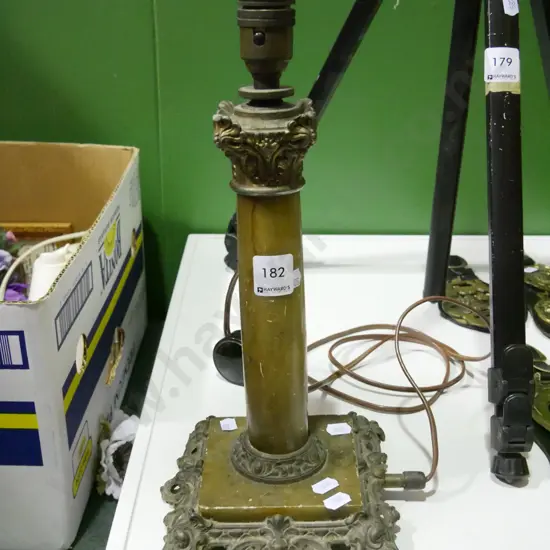 metal and alabaster based table lamp