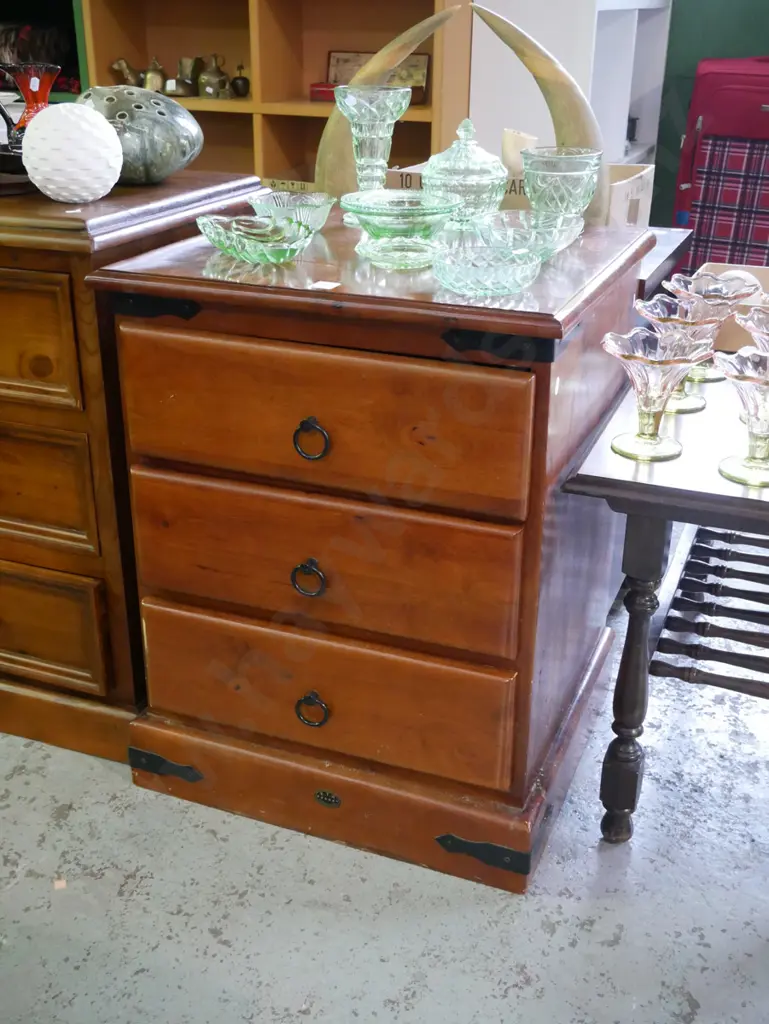 solid wood bedside cabinet Image 1++