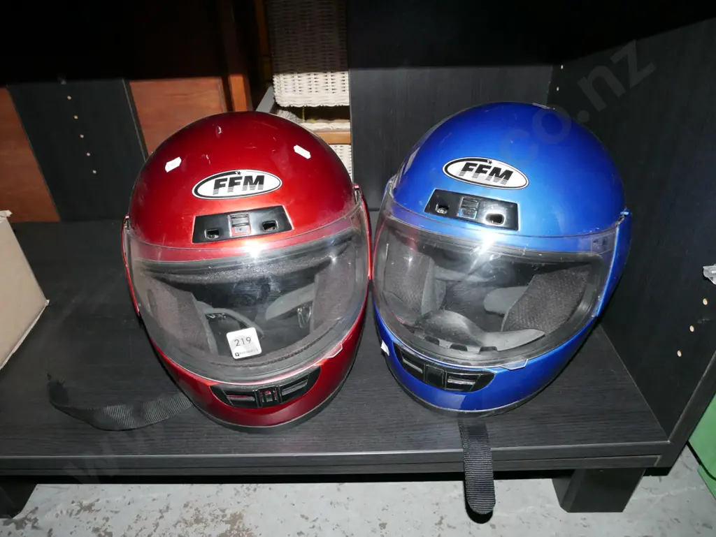 2x motorcycle helmets Image 1++