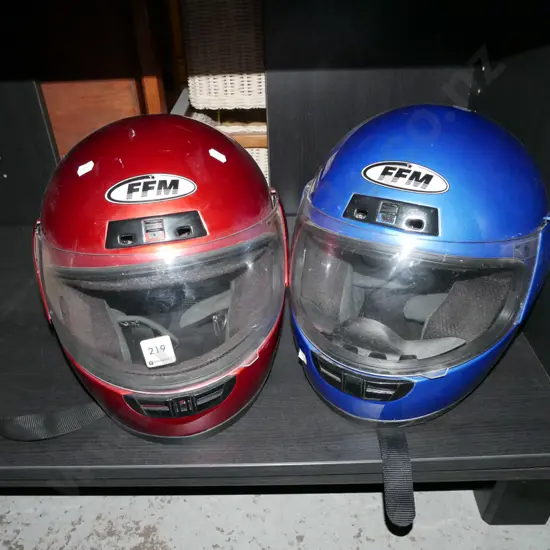 2x motorcycle helmets