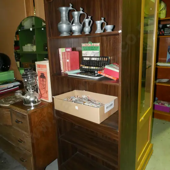 mdf faux wood veneer bookcase H-1775 W-700 D-300