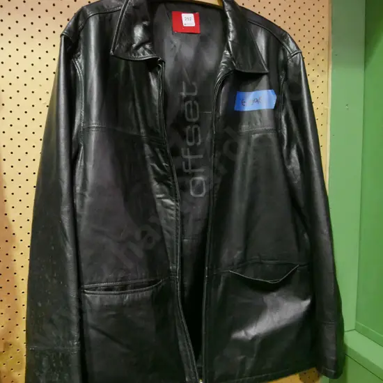 black XL leather jacket