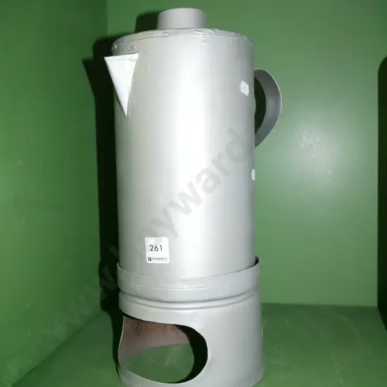 silver painted thermette