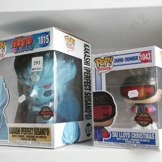 2x Pop movie figurines; Kakashi, Ski Lloyd Christmas
