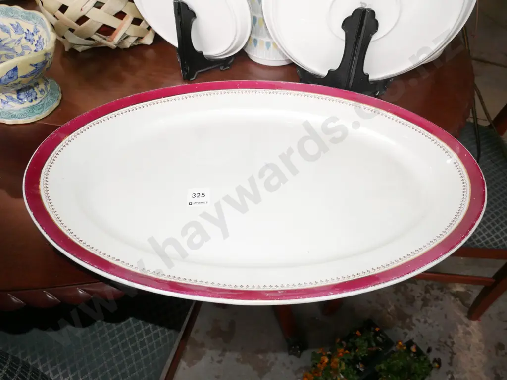 large red rimmed ashet Image 1++