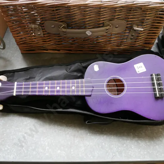 small purple ukelele