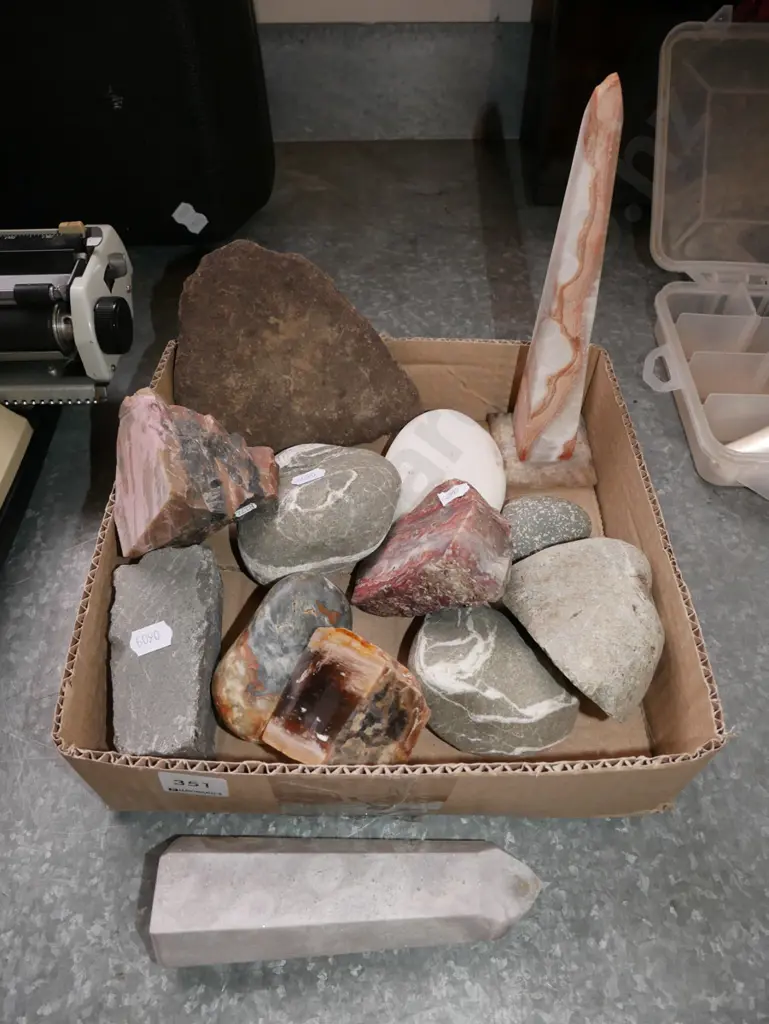 box of polished and unpolished and stones Image 1++