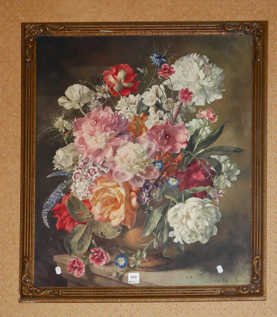 gilt framed print - still life flowers Image 1++