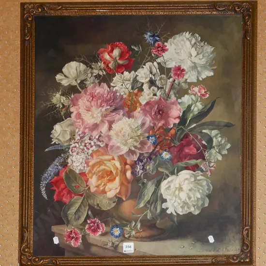gilt framed print - still life flowers