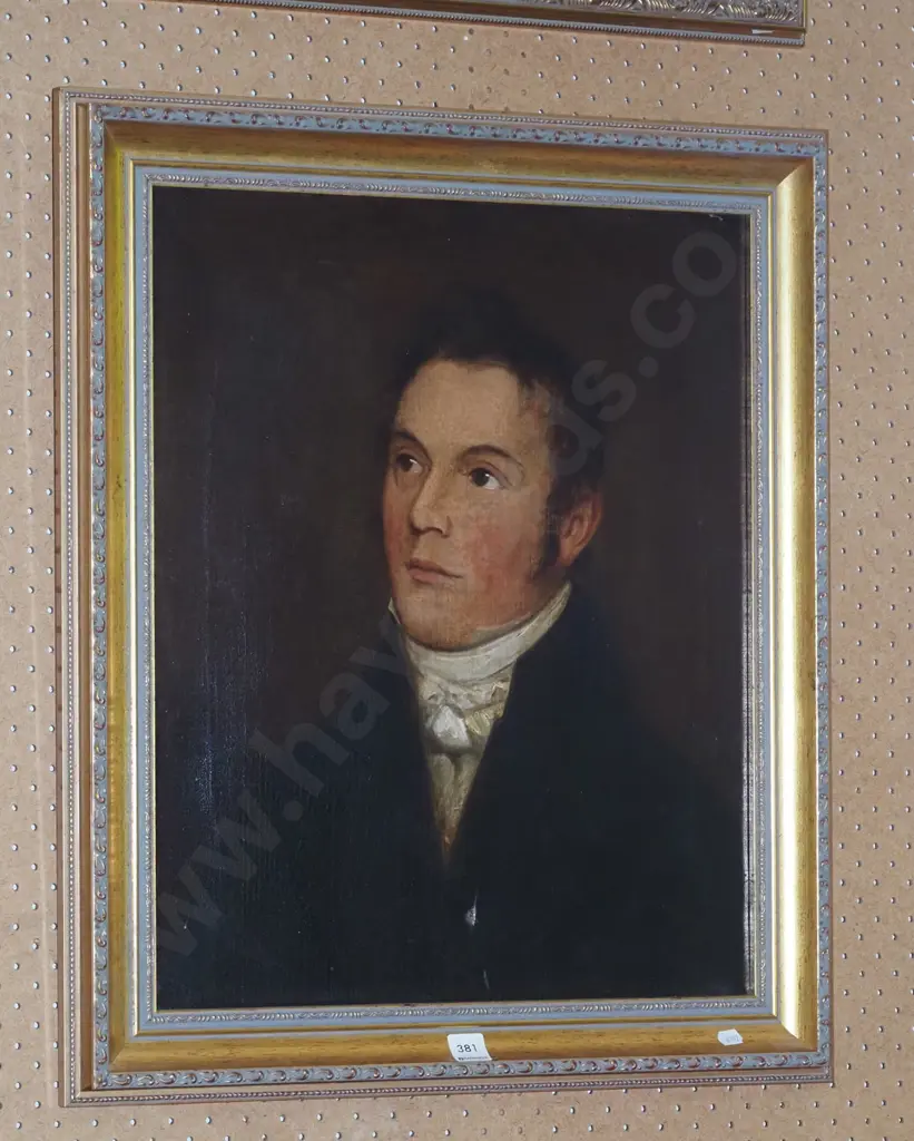 framed oil - portrait - small tear in canvas Image 1++