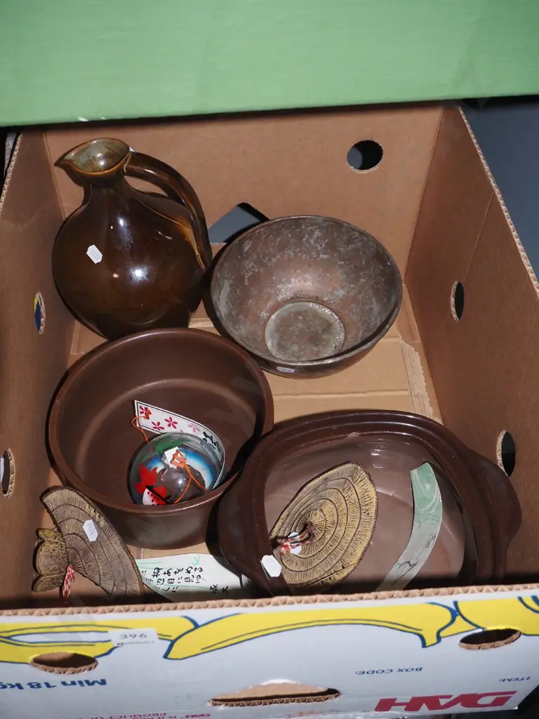 box; Teal casserole - no lid, Temuka bowl, jug etc Image 1++