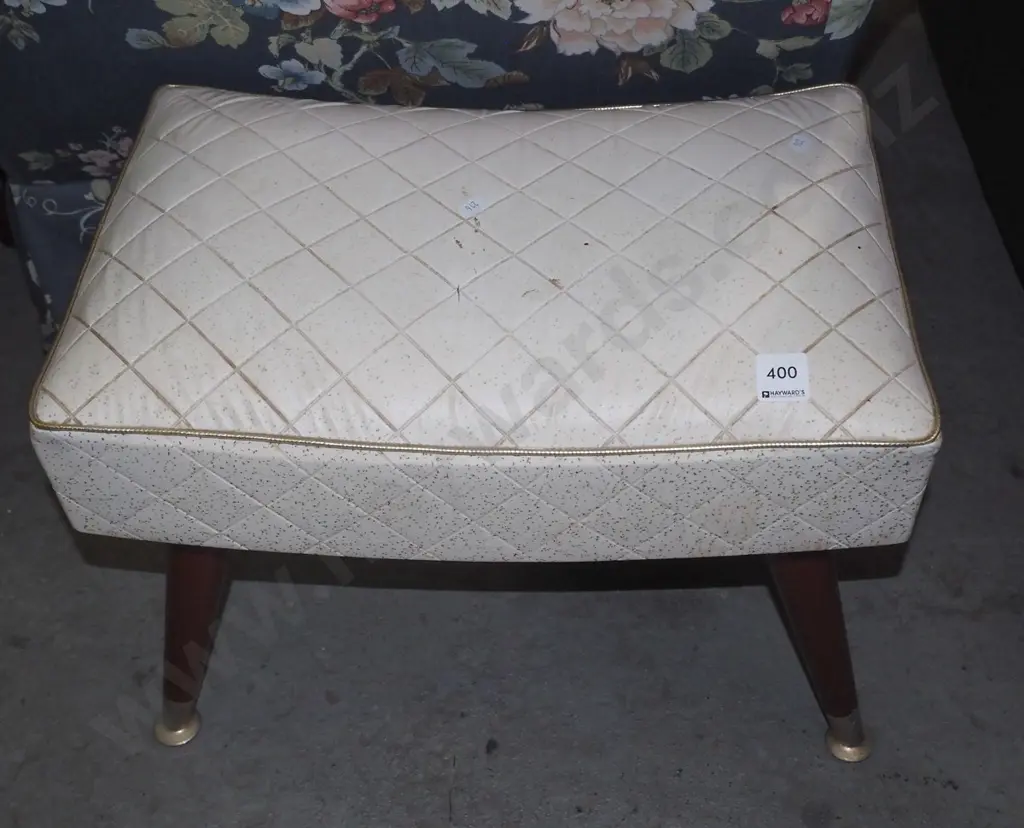 vinyl upholstered stool Image 1++