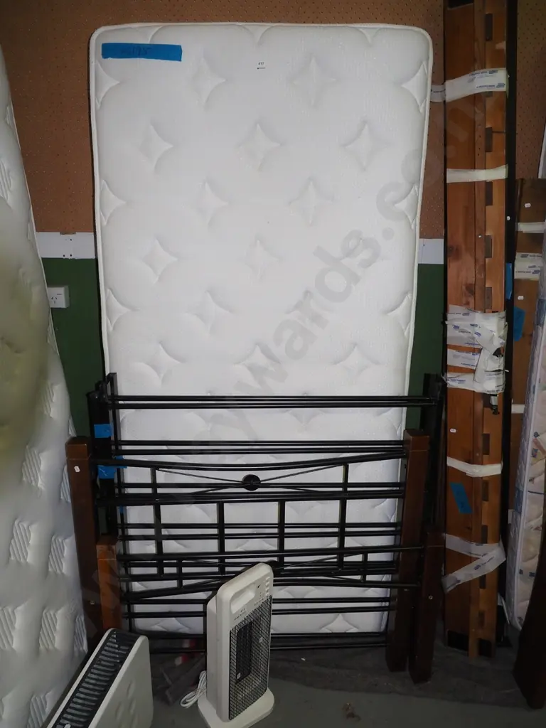 Dreamsleep Sapphire single bed mattress with base and end Image 1++