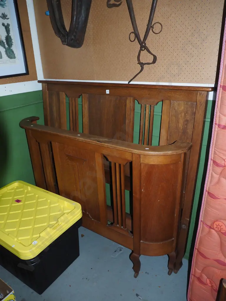 deco oak single bed ends Image 1++