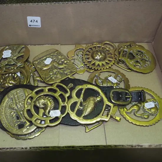 box of horse brasses