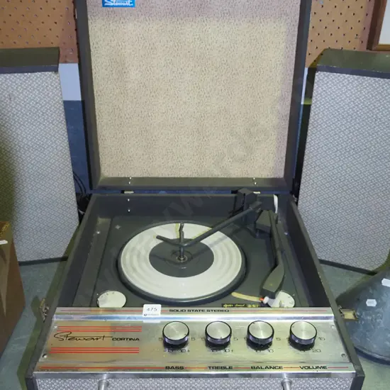Stewart portable record player 2 additional speakers