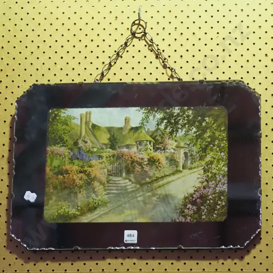 mirrored framed print - country house