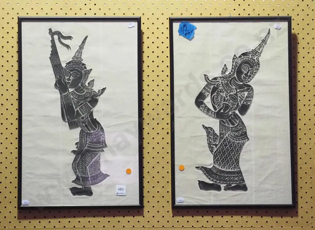 2x Indonesian temple rubbings Image 1++