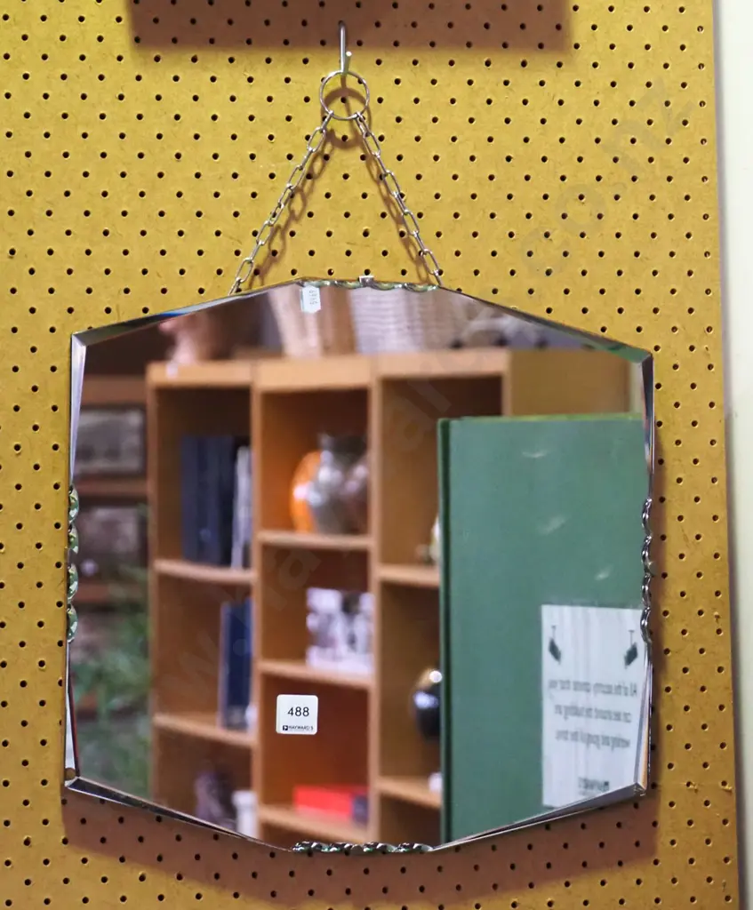 scalloped edge wall mirror Image 1++