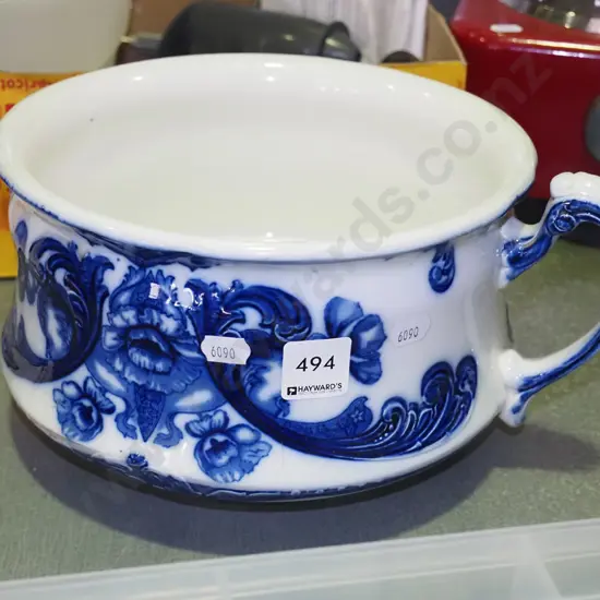 Johnson Bros flow blue chamber pot