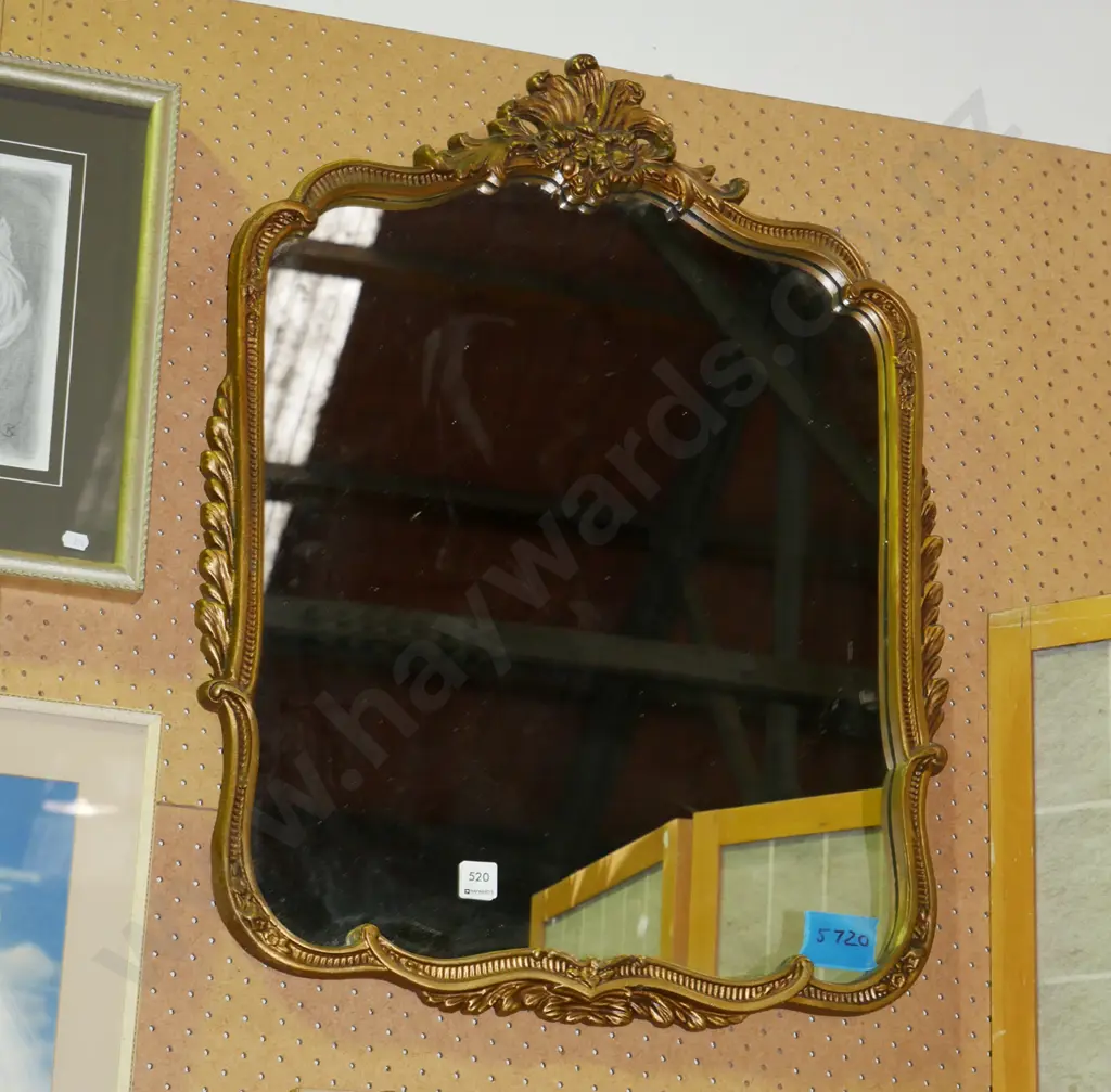 ornate gilt framed mirror Image 1++