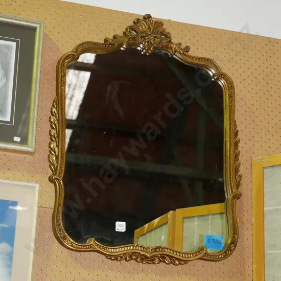 ornate gilt framed mirror