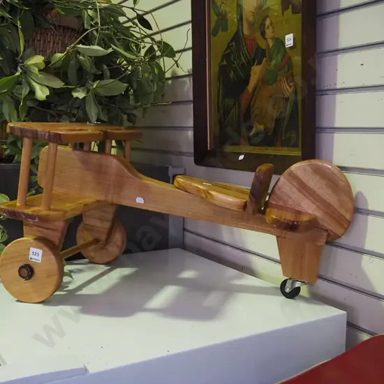 wooden child's ride on plane