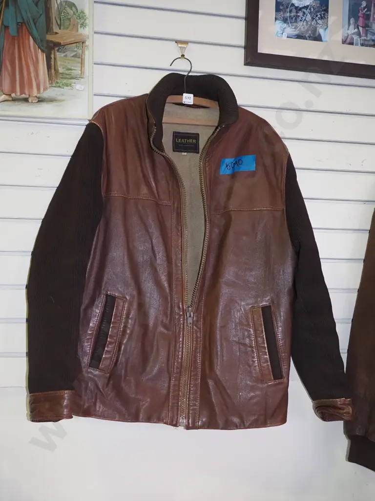 leather size L jacket Image 1++
