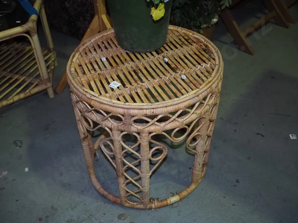 bamboo cane end table Image 1++