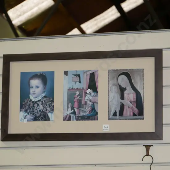 framed triptych print