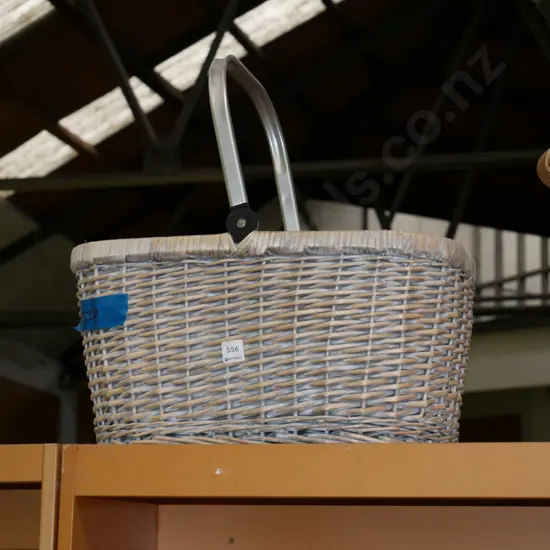 cane picnic hamper and contents