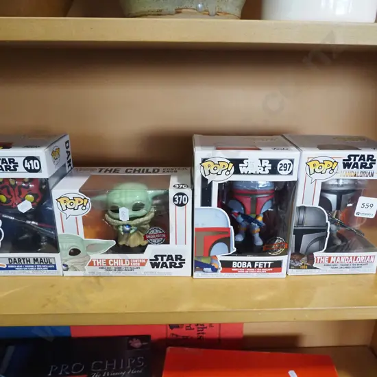 Pop Star Wars; Darth Maule, The Child, Boba Fett, Mandalorian