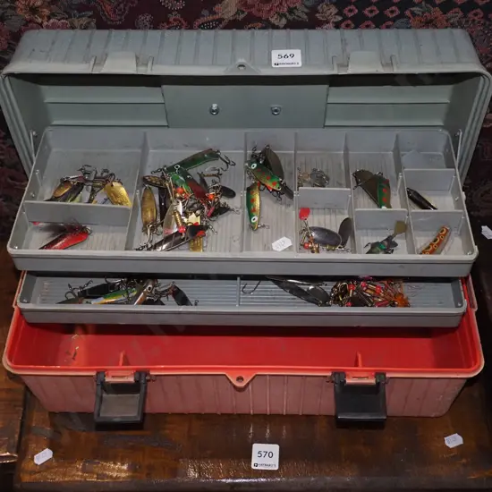 tackle box; lures