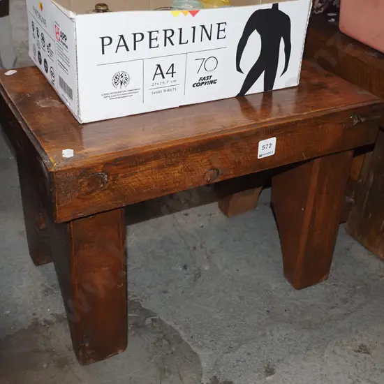 heavy wood rustic stool