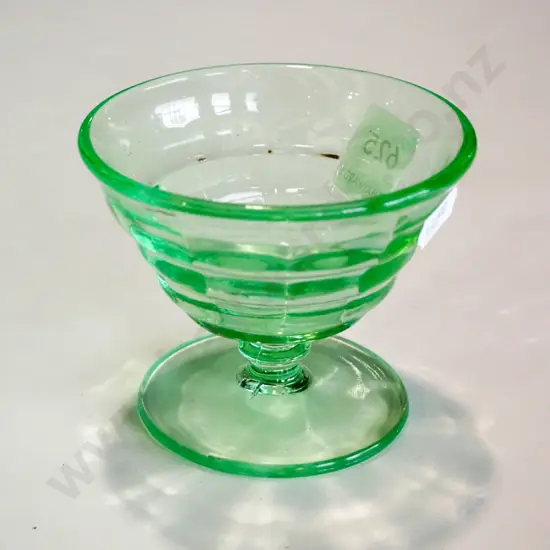 small uranium glass comport