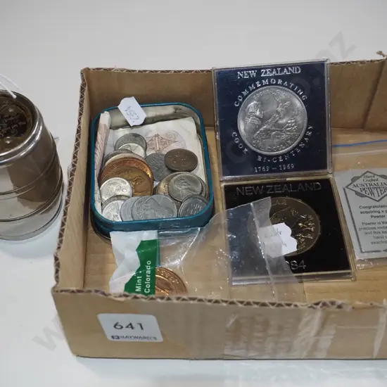 box of coins, beer barrel money box - key in office