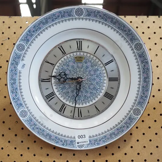 Spode plate wall clock